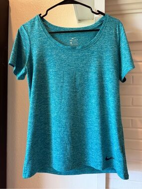 Nike Teal Heather Dri-FIT Short Sleeve Tee Size Medium